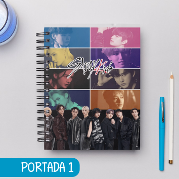 Cuaderno Grupos STRAY KIDS GRUPO E INTEGRANTES