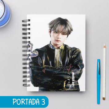 Cuaderno Grupos STRAY KIDS GRUPO E INTEGRANTES
