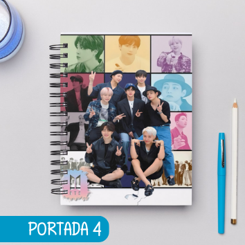 Cuaderno Grupos k pop -BTS en Grupo