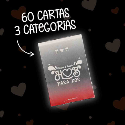 Hacer O Beber para Dos (Hob) Juego De Cartas Para Tomar Con La Pareja