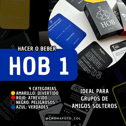 Hacer O Beber ( Hob) Juego De Cartas Para Tomar Con Amigos