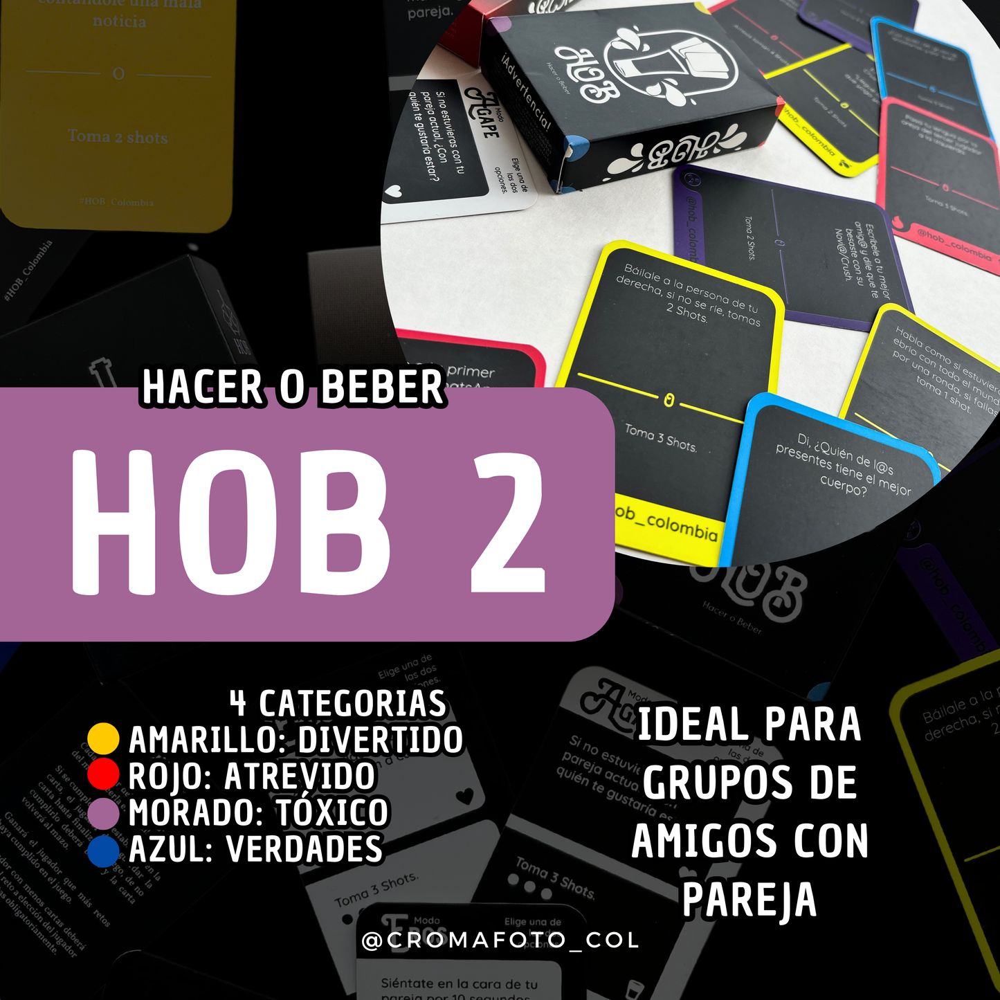 Hacer O Beber ( Hob) Juego De Cartas Para Tomar Con Amigos