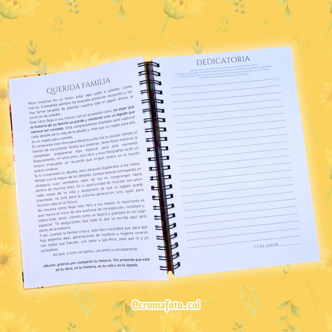 Libro Cuéntame tu historia Abuelita