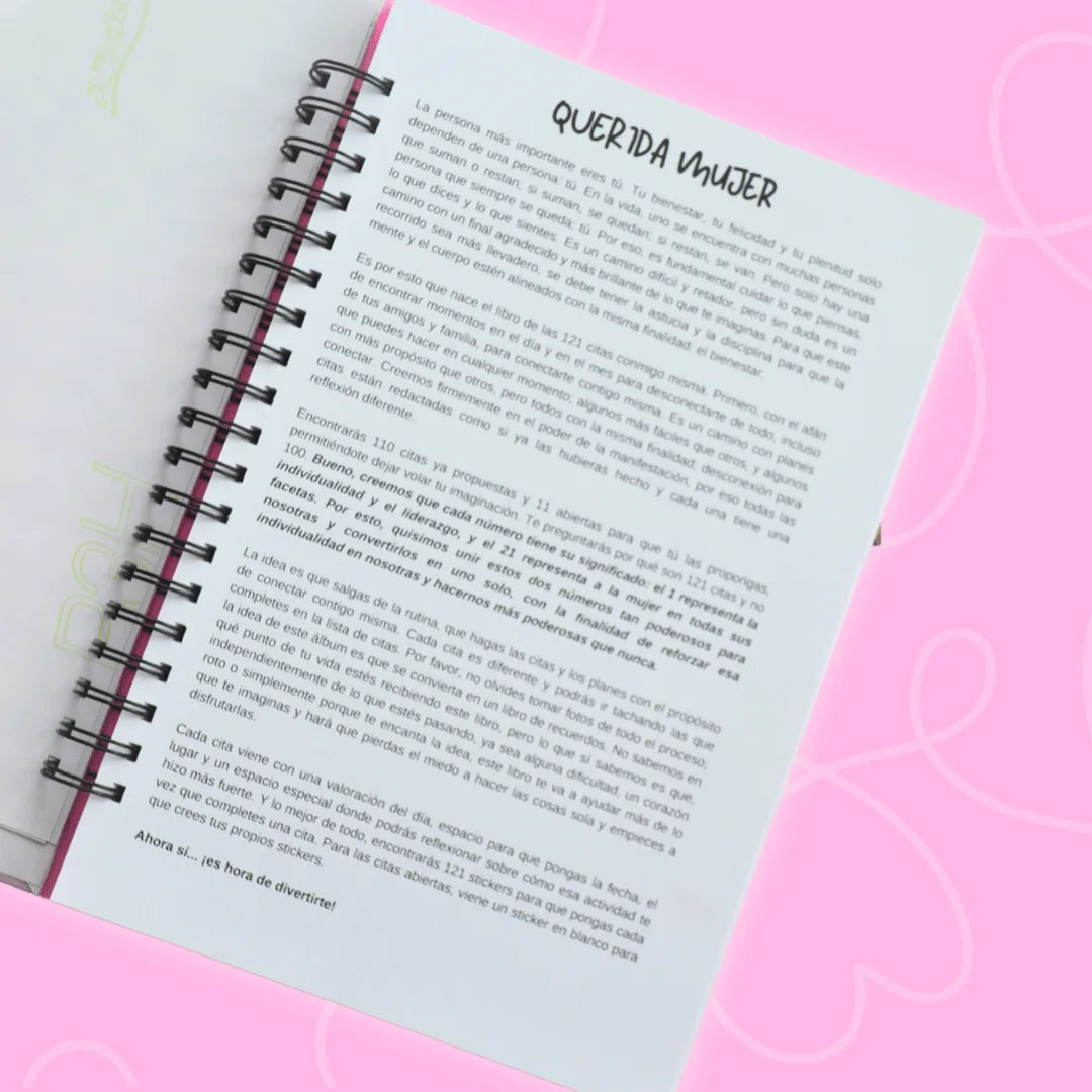 Libro de las 121 citas conmigo misma ✨