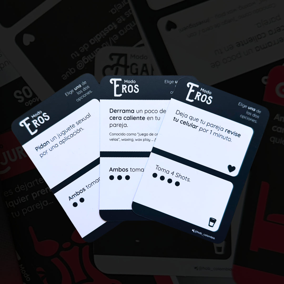 Hacer O Beber para Dos (Hob) Juego De Cartas Para Tomar Con La Pareja