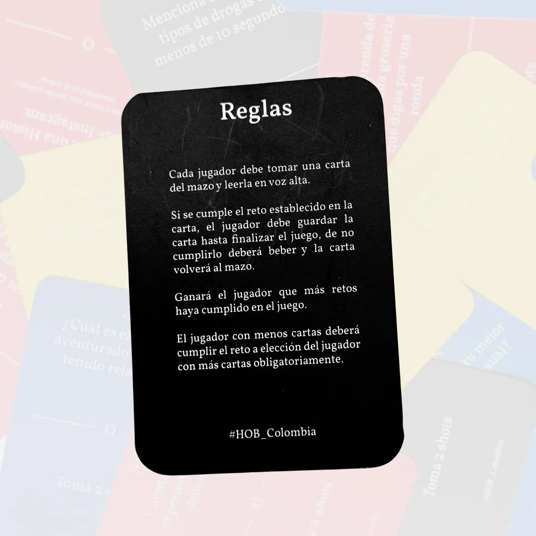 Hacer O Beber ( Hob) Juego De Cartas Para Tomar Con Amigos